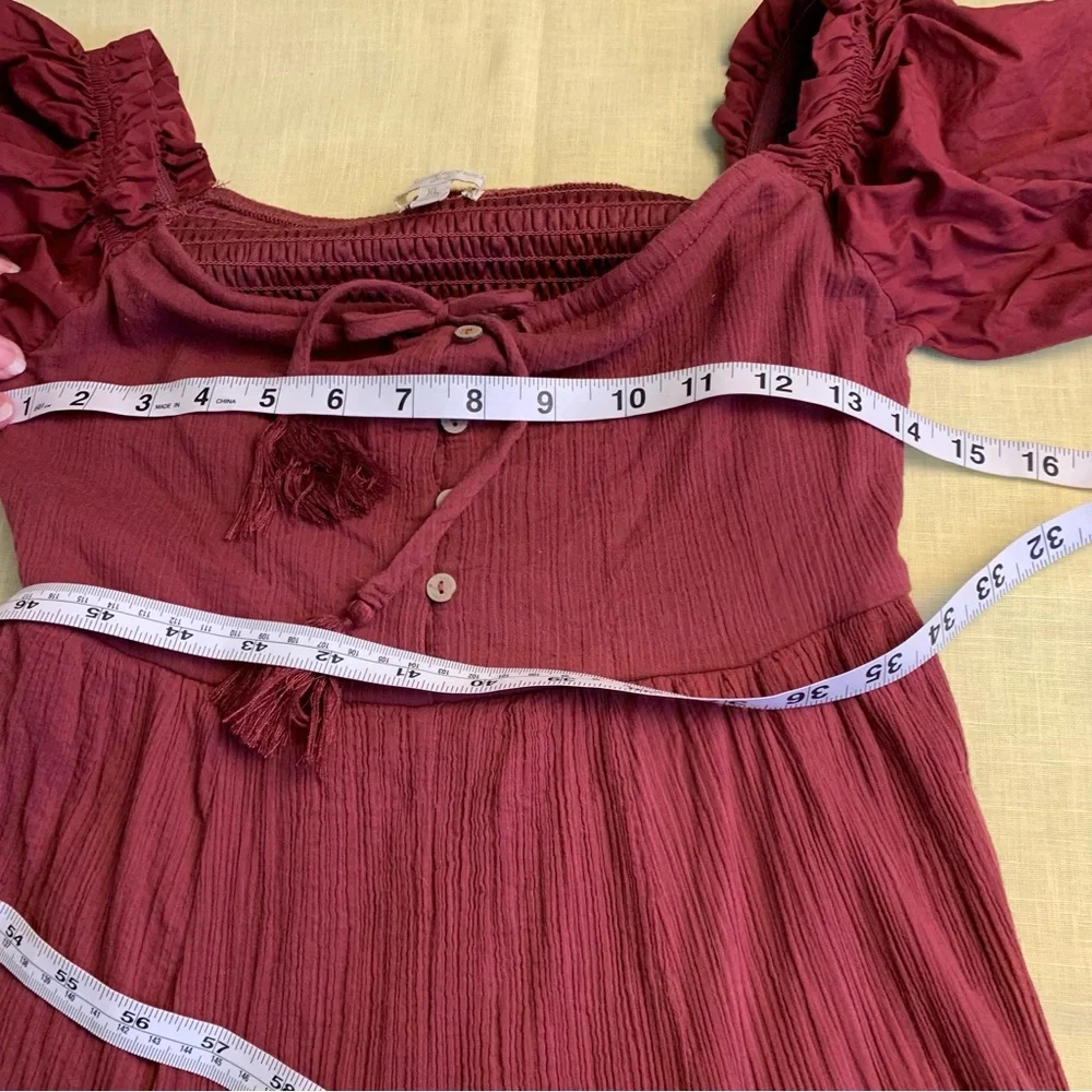 Chelsea & Violet Red Ribbed Ruffled Sundress - Picture 5 of 10